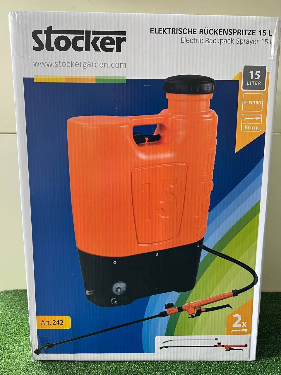 Pompa a Spalla Elettrica  Stocker 15 L – Greenagri